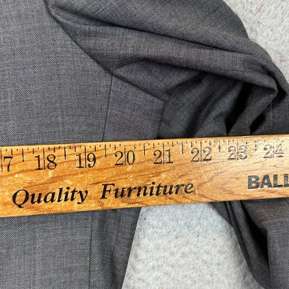 Banana Republic Wool Blazer Mens 42R Grey Tessuto Marzotto Slim Fit Sport Coat
